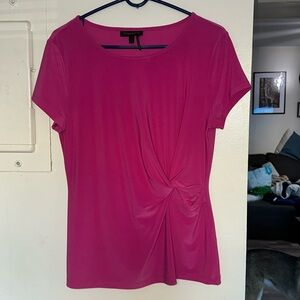 Donna Karan Front Drape Top